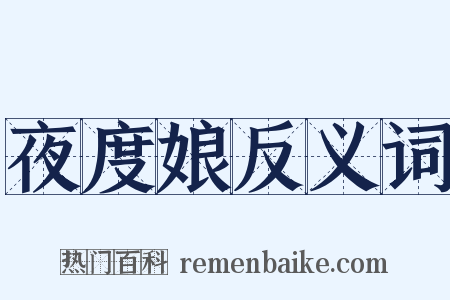 夜度娘反义词是什么意思的图片